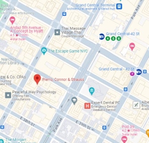 Pierro Connor Strauss NYC Office Map